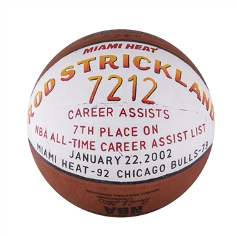 Rod Strickland Career Assit 7,212 Ball from January 22, 2002 Miami Heat Vs. Chicago Bulls 